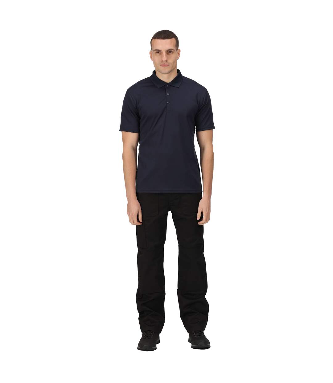 Mens pro moisture wicking polo shirt navy Regatta