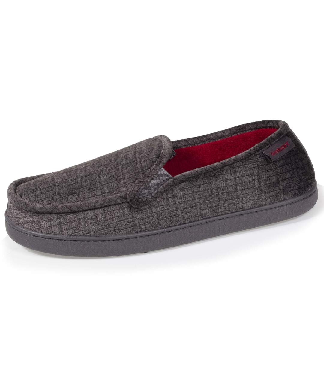 Isotoner Chaussons Mocassins homme velour ultra doux-1
