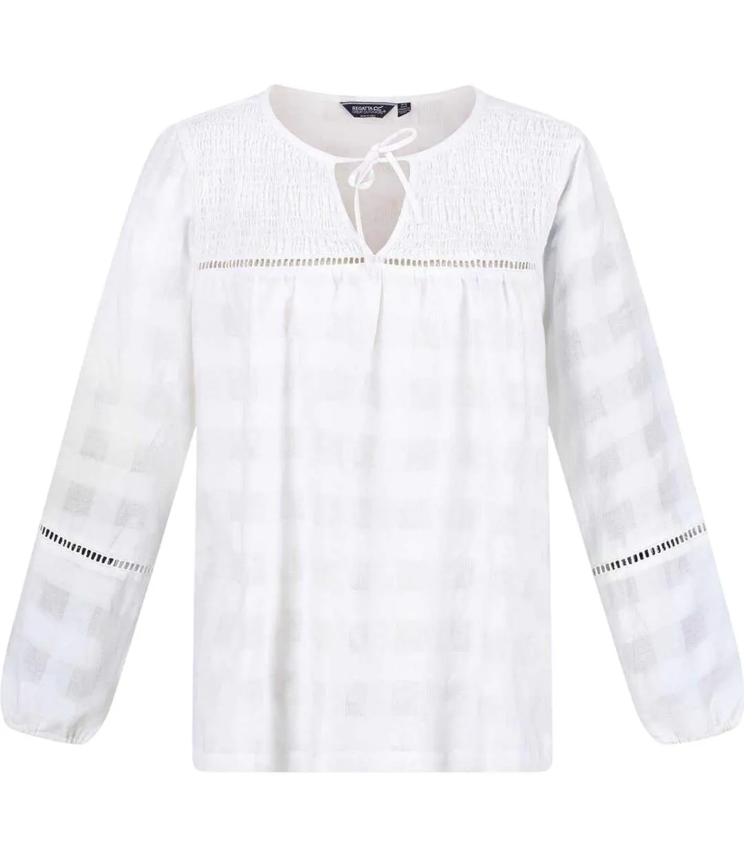 Blouse Manches Longues Motif/style À Carreaux Calluna Femme Blanc À Carreaux Regatta-1