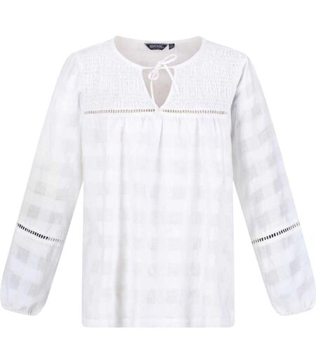 Blouse Manches Longues Motif/style À Carreaux Calluna Femme Blanc À Carreaux Regatta