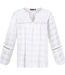Blouse Manches Longues Motif/style À Carreaux Calluna Femme Blanc À Carreaux Regatta-1
