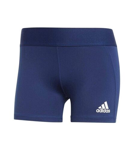Short De Compression Sport Performance Femme Bleu Marine Foncé Blanc Adidas