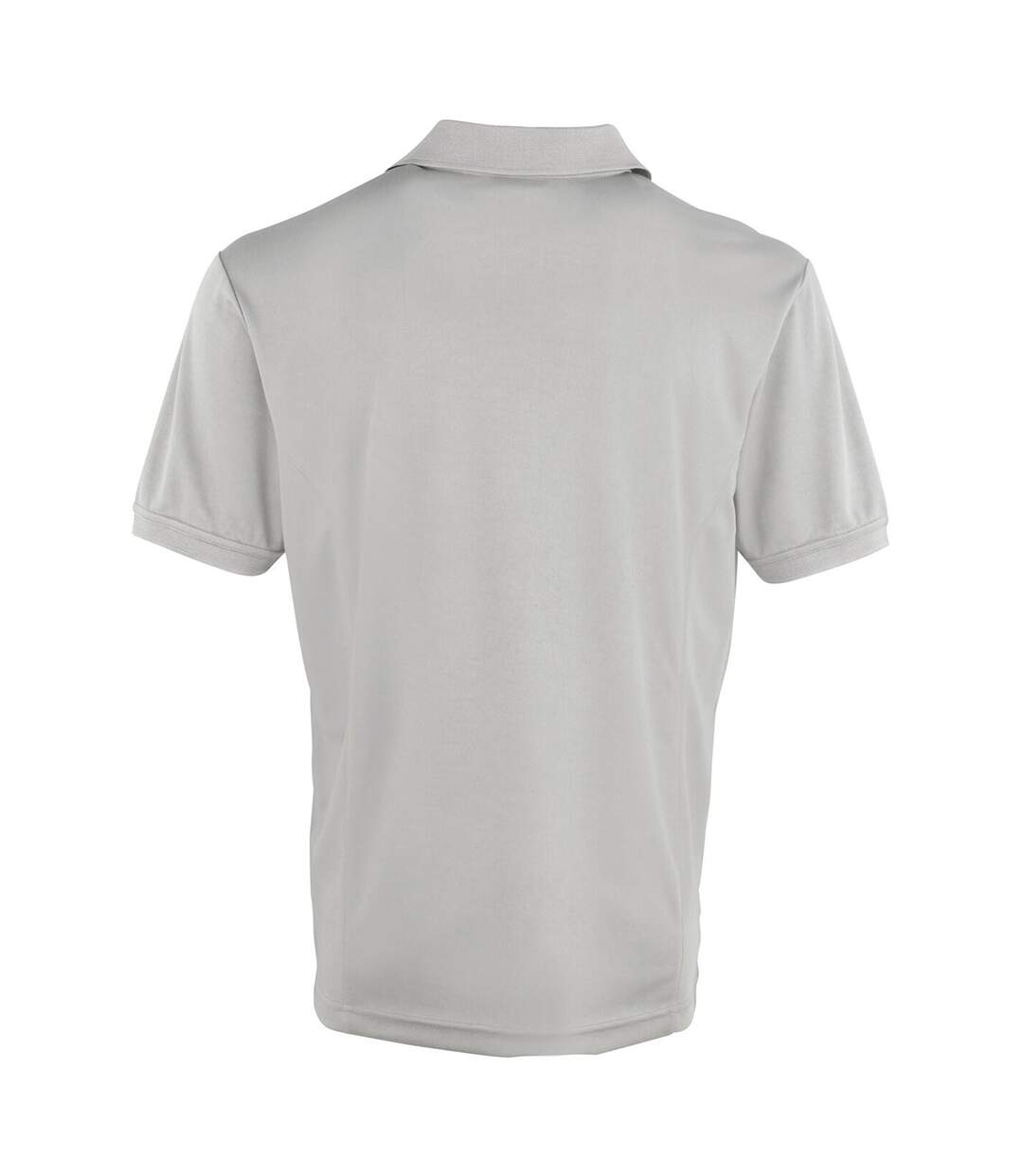 Premier Mens Coolchecker Pique Short Sleeve Polo T-Shirt (Silver)