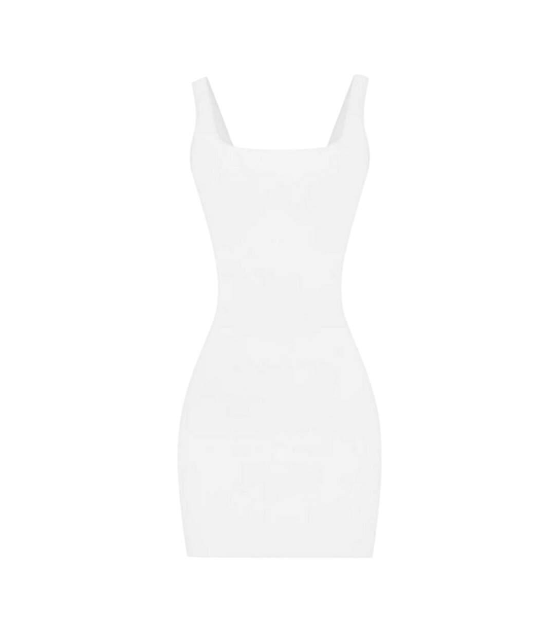 Womens/ladies Bandage Square Neck Bodycon Dress White Honeyz-2
