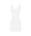 Womens/ladies Bandage Square Neck Bodycon Dress White Honeyz-2