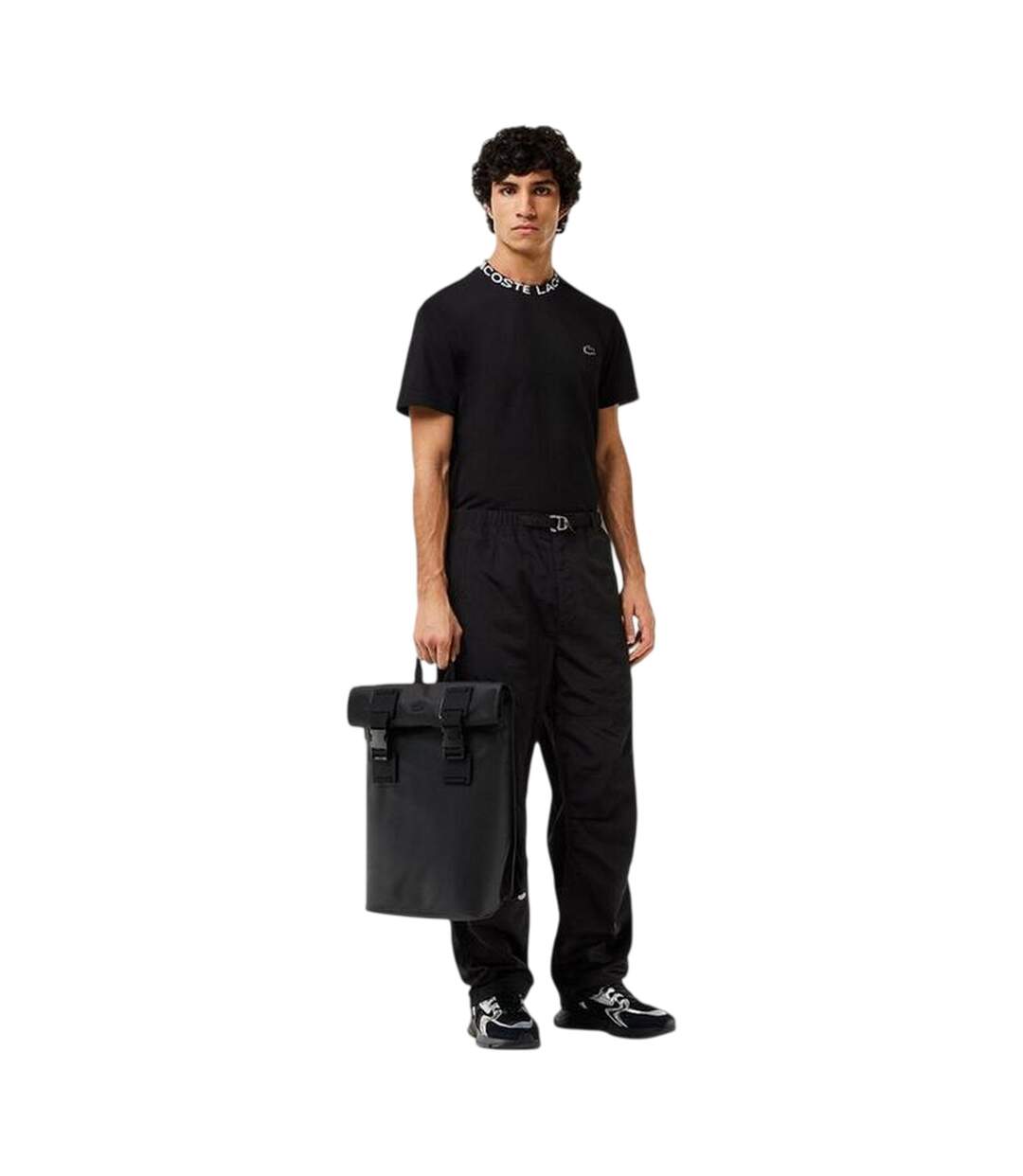 Mens Relaxed Fit Tracksuit Bottoms Black Lacoste-4