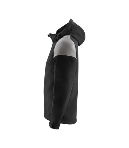 Mens Prime Soft Shell Jacket Black Anthracite Printer