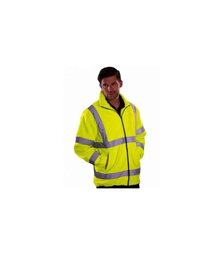 Gilet veste polaire de sécurité haute visibilité JAUNE fluo - HVK08