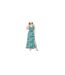 Robe Longue Motif/style Tropical Femme Vert Mela London-1