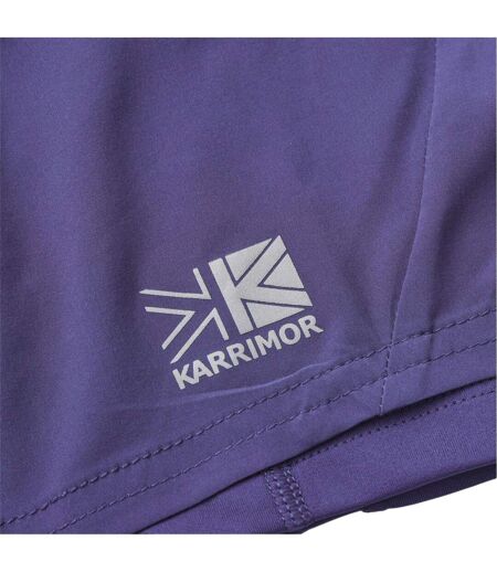 Short De Course Motif/style 2-en-1 Femme Violet Karrimor