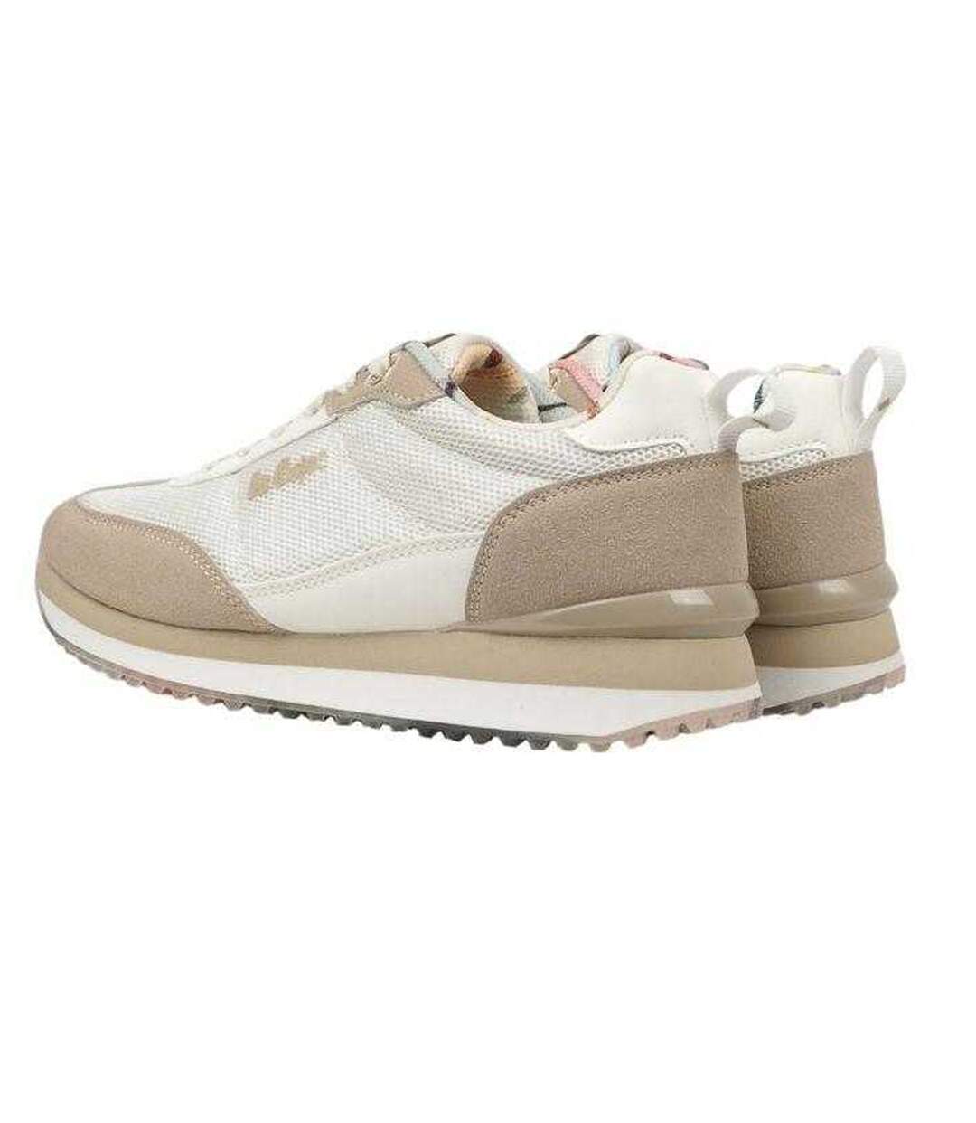Baskets Motif/style Logo Femme Beige Blanc Lee Cooper-2