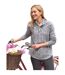 Womens/ladies Textured Jacquard Quarter Zip Sweatshirt Vine Green WoolOvers-1