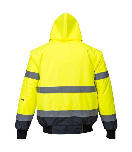 Mens 3 in 1 hi-vis bomber jacket yellow/navy Portwest