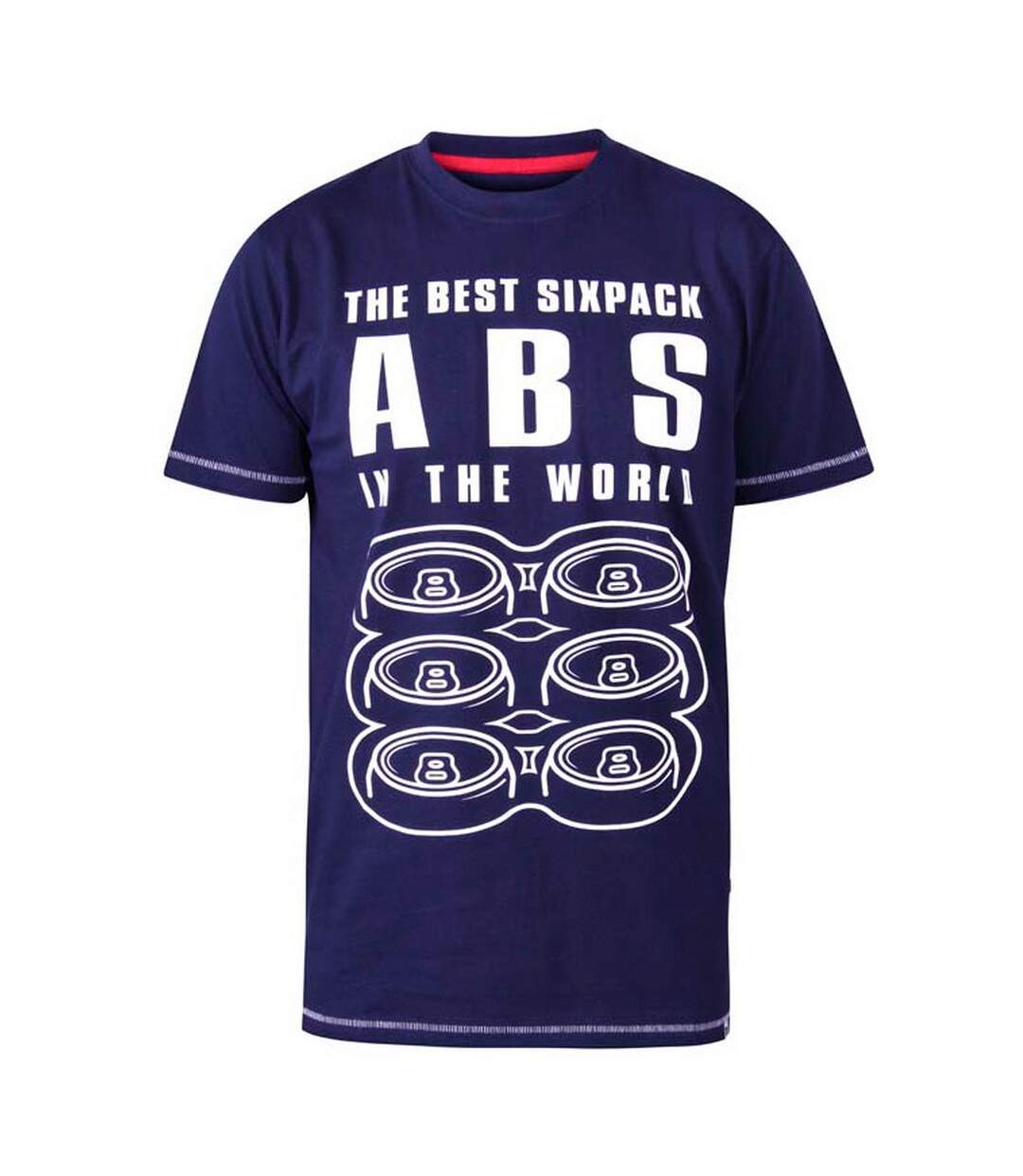T-shirt D555 Marco Homme Bleu Marine Blanc Duke-2