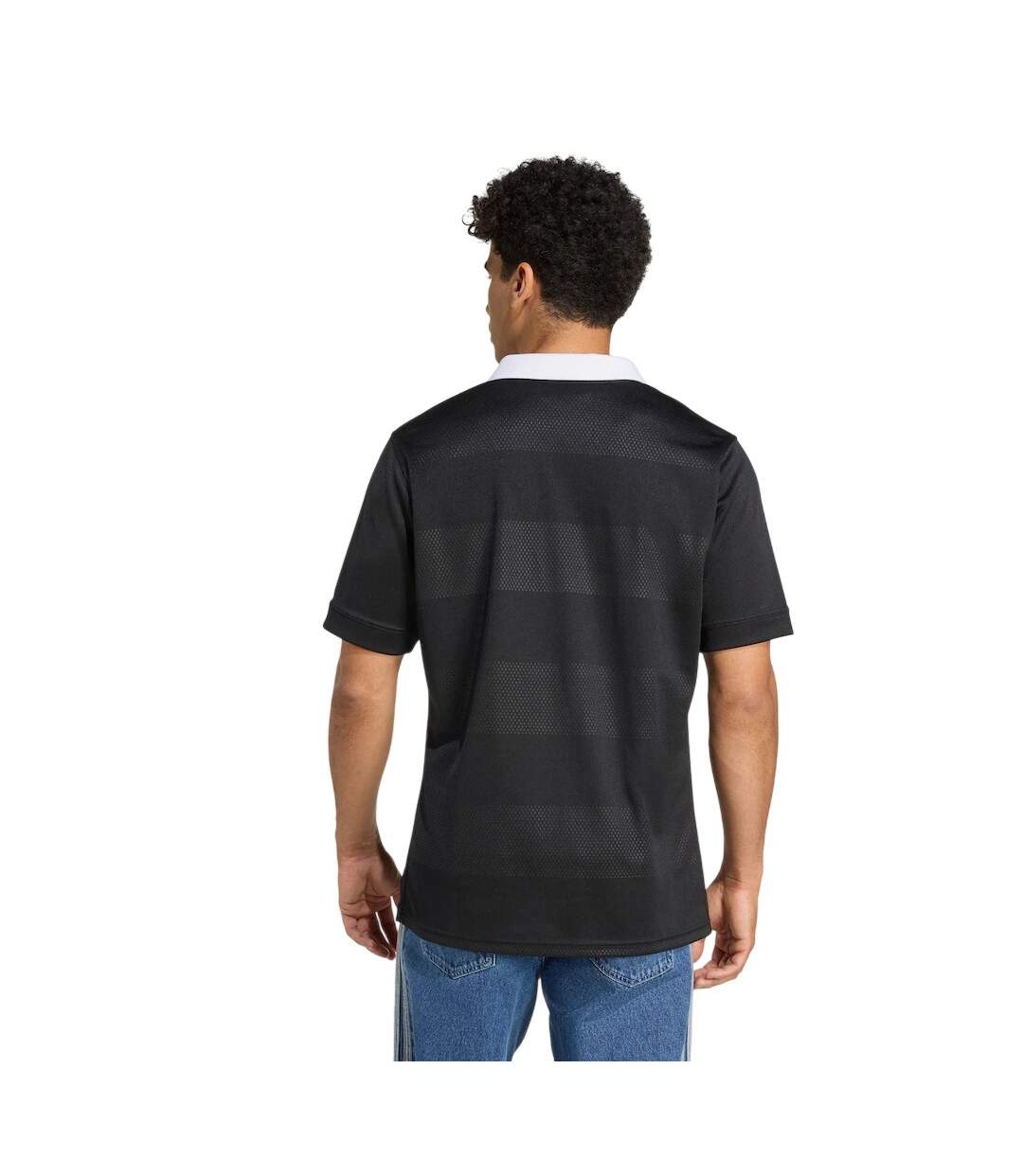 Polo Rugby Motif/style Nouvelle-zélande Homme Tout Noir Adidas-3