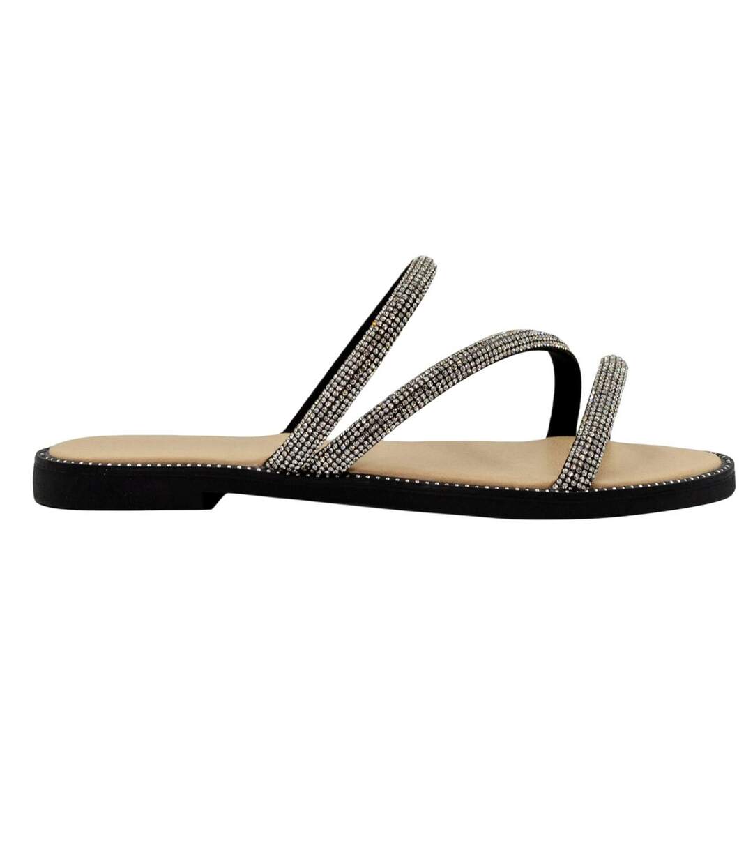 Sandales Motif/style Brillant Femme Noir Where´s That From-1