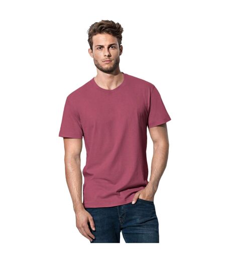 T-shirt Classique Homme Rouge Foncé Stedman