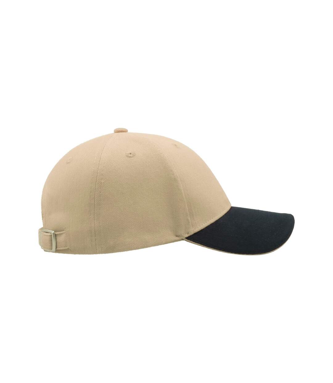 Casquette sandwich en coton épais mixte beige / bleu marine Atlantis-4