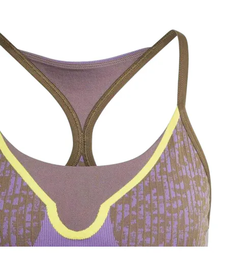Brassière De Sport Motif/style Imprimé Léopard Stella Mccartney Truestrength Femme Kaki Adidas