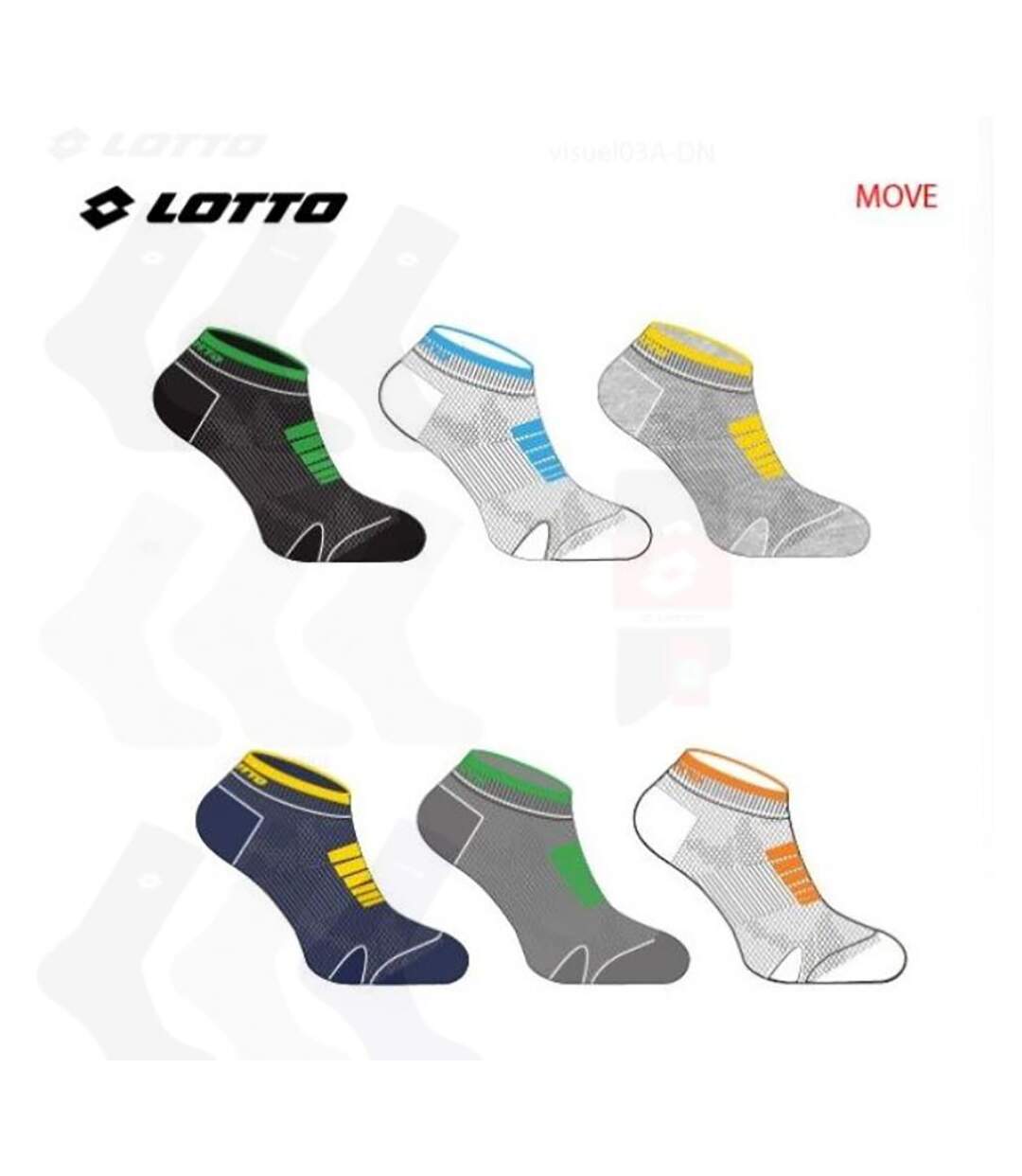 Chaussettes Homme LOTTO Pack de 6 paires SNEAKER 2114