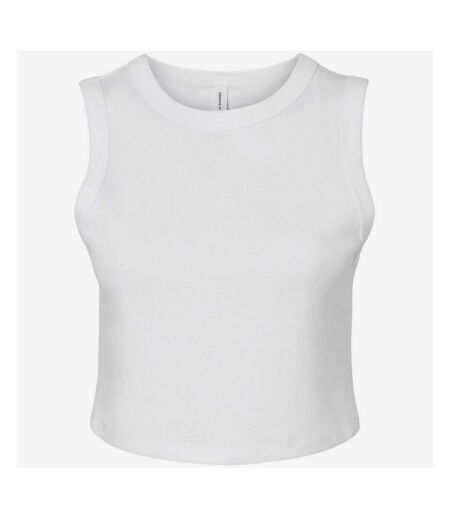 Womens/ladies muscles micro-rib tank top solid white Bella + Canvas