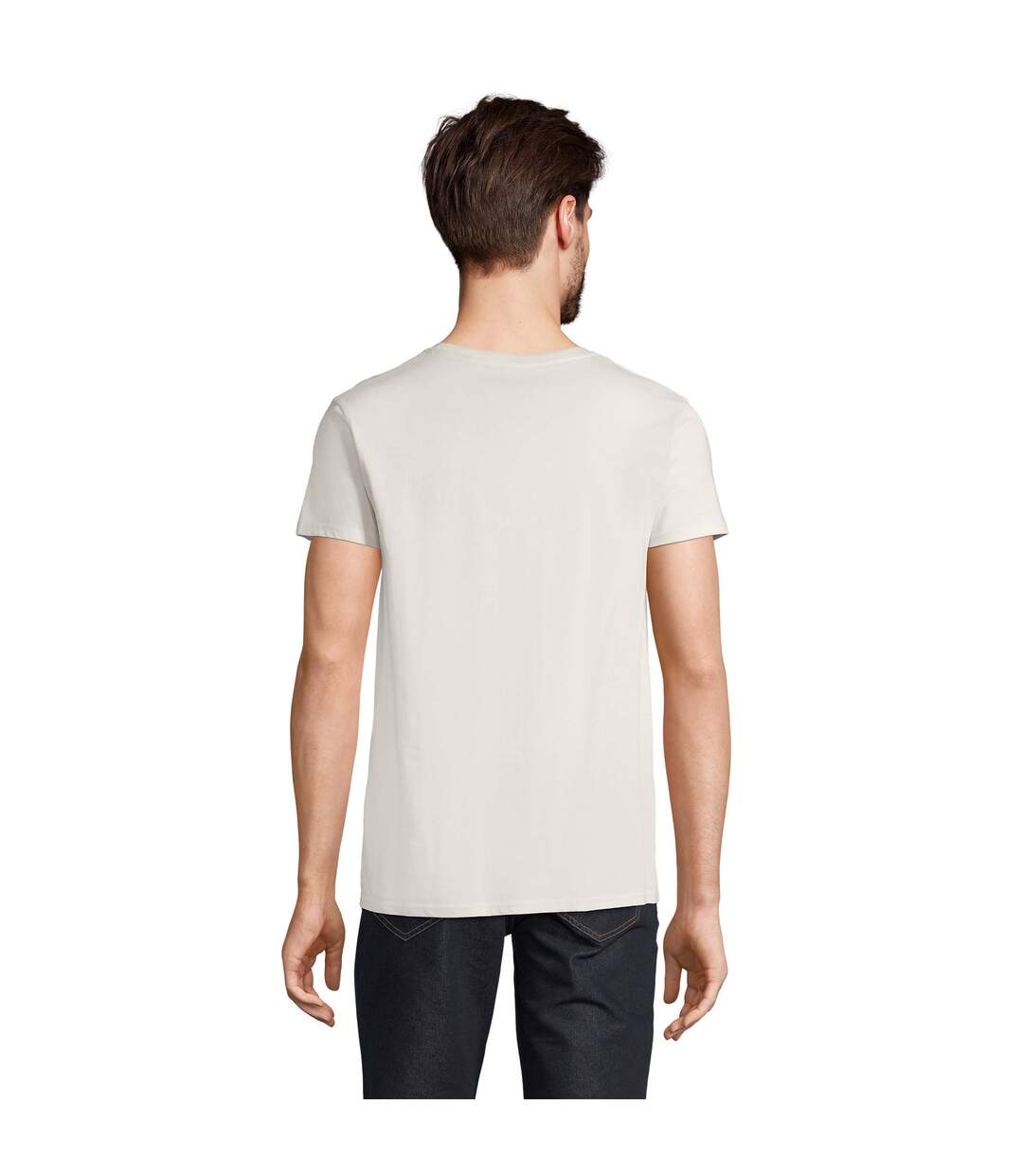T-shirt Pioneer Homme Blanc Cassé SOLS-3