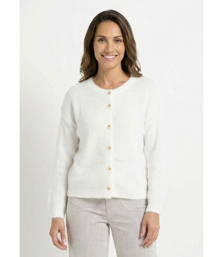 Gilet col rond en maille avec laine