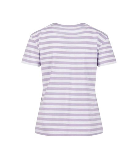 T-shirt Motif/style Rayé Femme Blanc Vieux Lilas Urban Classics