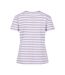T-shirt Motif/style Rayé Femme Blanc Vieux Lilas Urban Classics-2