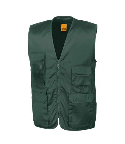 Gilet safari multipoches sans manches - R045X - vert - reporter