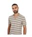 Polo Manches Courtes Homme Beige Gris Blanc Cassé Brave Soul-4