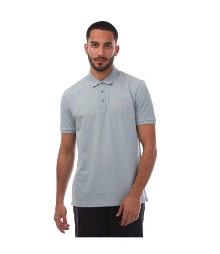 Mens Logo Pique Polo Shirt Blue Hugo
