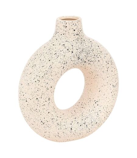 Vase Design en Dolomite Circle 30cm Blanc & Noir