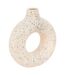 Vase Design en Dolomite Circle 30cm Blanc & Noir-1