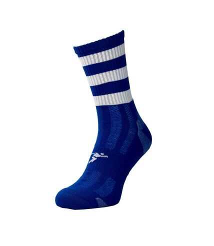 Chaussettes de football pro adulte bleu roi / blanc Precision