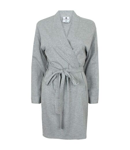 Towel City Womens/Ladies Wrap Bath Robe / Towel (180 GSM) (Heather Grey)