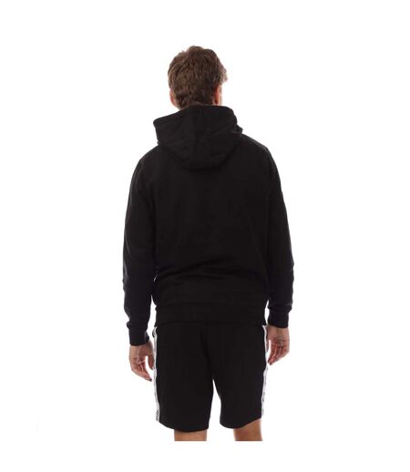 Mens Tape Hoodie Black Lyle & Scott