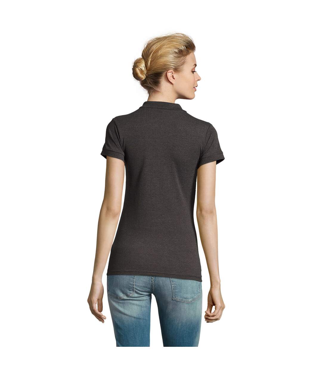 Polo Perfect Femme Charbon Chiné SOLS-3