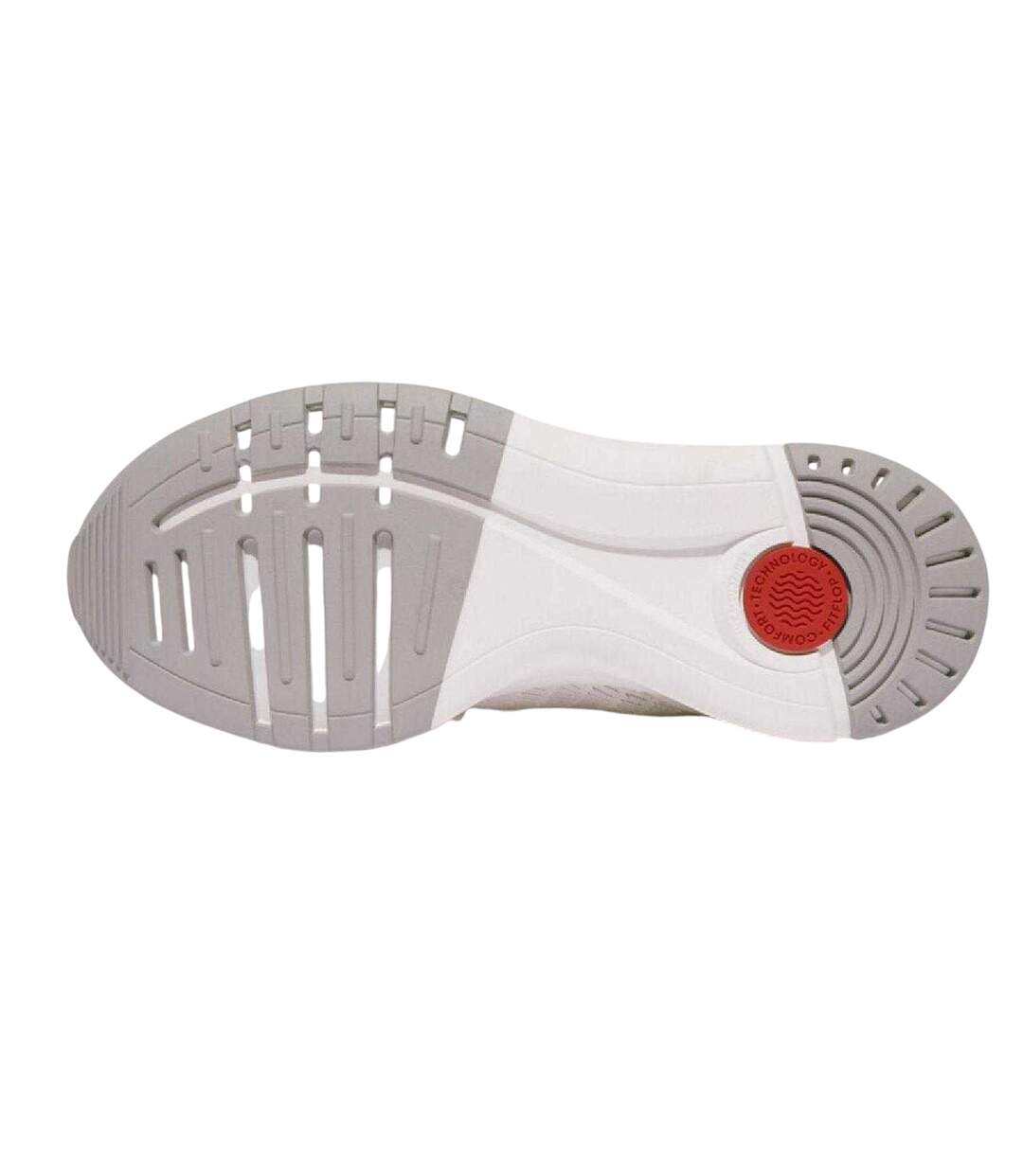 Womens/ladies Ffx Knitted Trainers White Grey Fit Flop-4