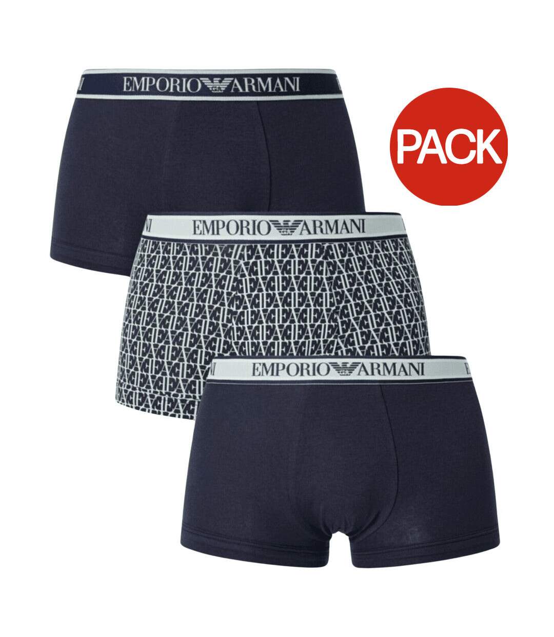 Pack Of 3  Mens Boxer Shorts  Multicoloured Emporio Armani-1
