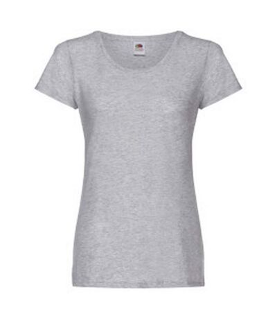 Womens/ladies t-shirt heather grey Fruit of the Loom