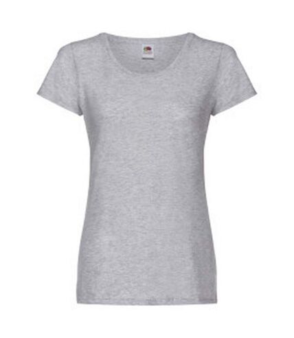 T-shirt femme gris chiné Fruit of the Loom