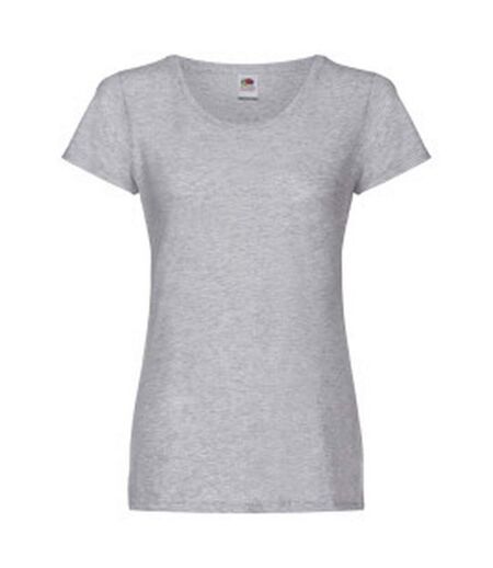 T-shirt femme gris chiné Fruit of the Loom Fruit of the Loom