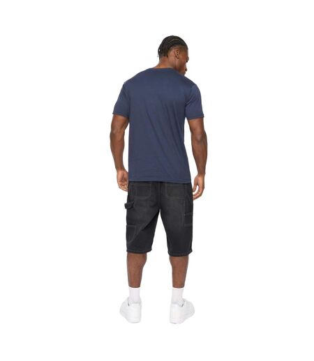 Mens Hallfell T-shirt Navy Crosshatch