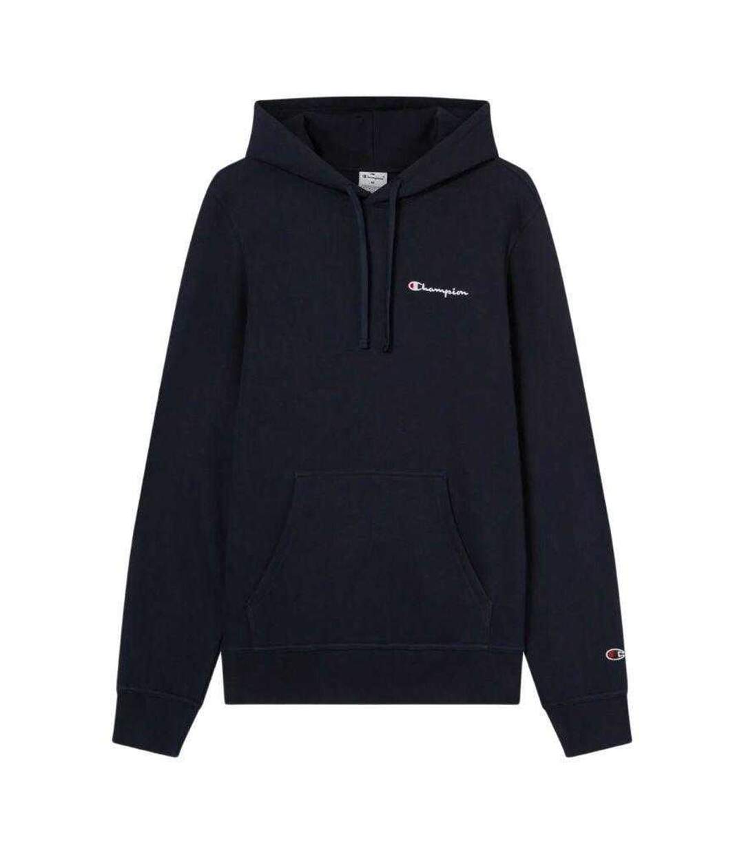 Sweat À Capuche Motif/style Logo Sur Poitrine Homme Bleu Marine Champion-2