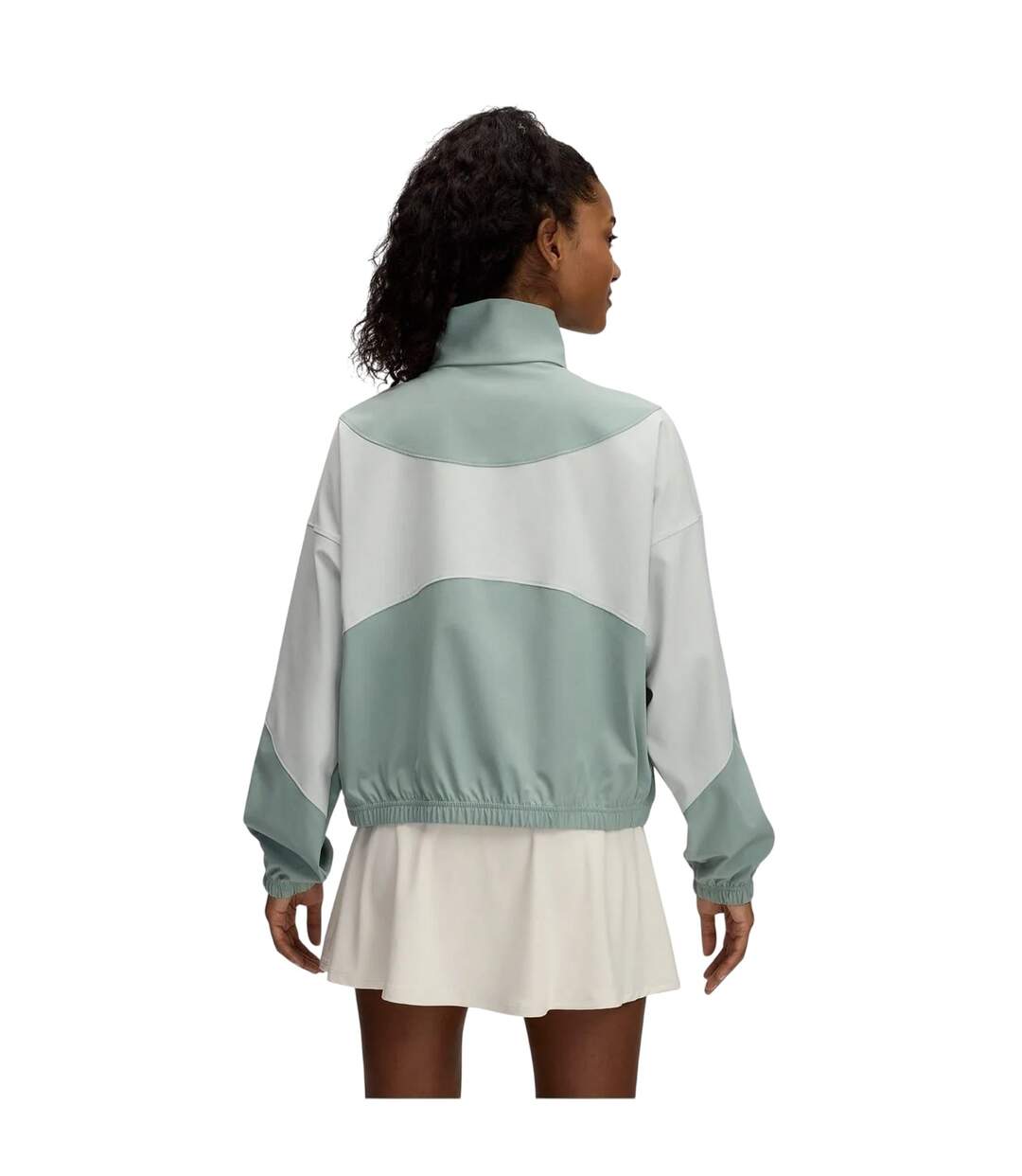 Womens/ladies Rival Colour Block Waterproof Jacket Green Under Armour-2