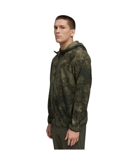 Mens Monay Camo Hooded Jacket Dark Olive Puma