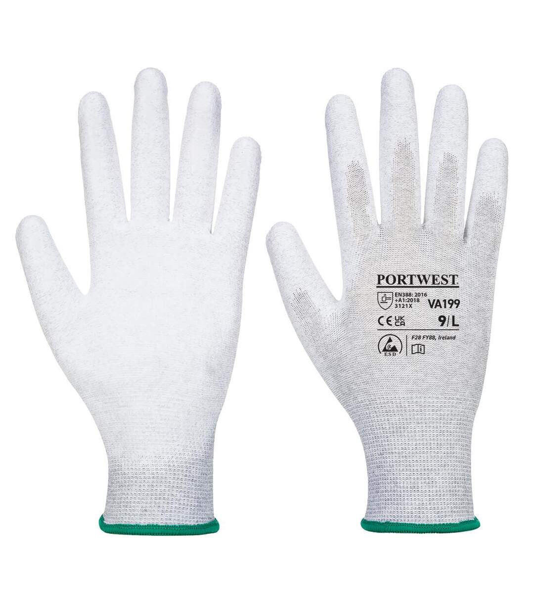 Unisex adult va199 pu palm grip gloves xl grey Portwest-1