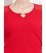 T-shirt maille gaufrée dentelle encolure bijou-3