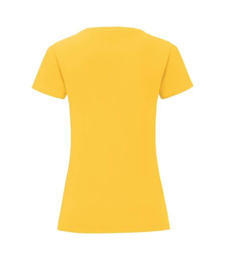 Fruit Of The Loom - T-shirt manches courtes ICONIC - Femme (Jaune) - UTPC3400